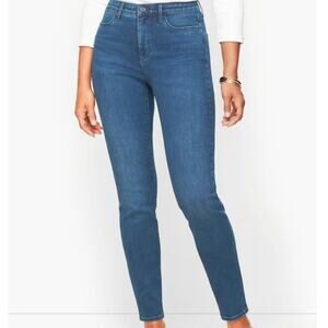 Talbots Flawless High Waist Skinny Ankle Jeans Women's Size 16 Petite mid‎ wash